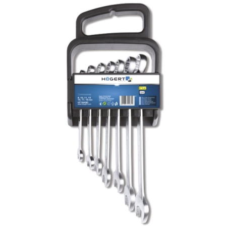 Набор комбинированных ключей, 8-19 мм, 7 шт, HOEGERT HT1W490