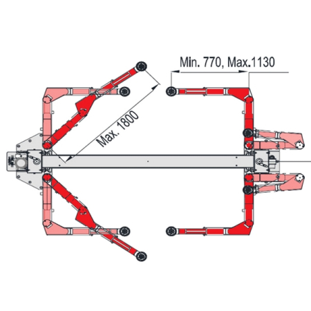 Подъемник 2-стоечный электрогидравлический, 8 т, 380 В, eqtree TL 2080Е