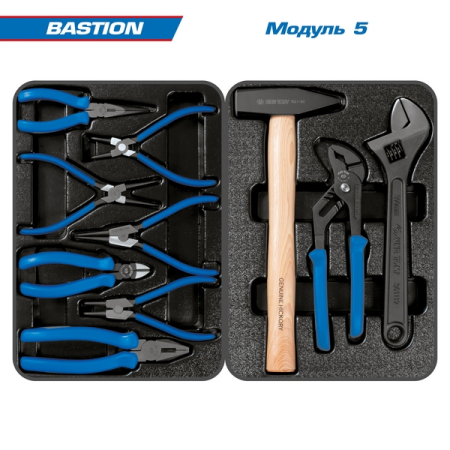 KING TONY 9G38-100MRR Набор инструментов "BASTION", 204 предмета, в красной тележке