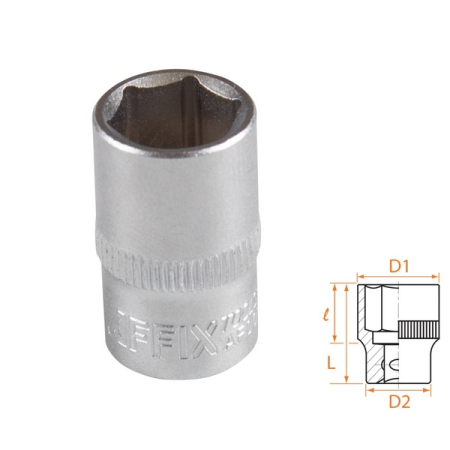 Головка торцевая стандартная шестигранная 3/8", 12 мм, AFFIX AF00030012