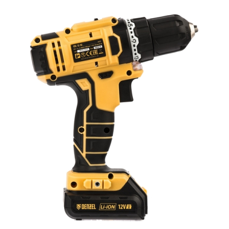 Дрель-шуруповерт аккумуляторная Li-Ion, 12 В, 1.5 Ач DENZEL CDL-12-02