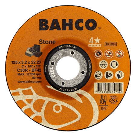 Диск отрезной по камню 125x3.2x22.23 мм C30R-BF42 BAHCO 3912-125-T42-ST