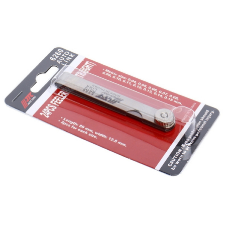 Набор щупов 0.04-0.15 мм прямых для зазоров, 24 шт, JTC-6260