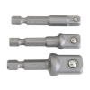 KING TONY 9103PR Набор держателей головок 1/4", 3/8", 1/2" для шуруповерта 1/4", 3 предмета