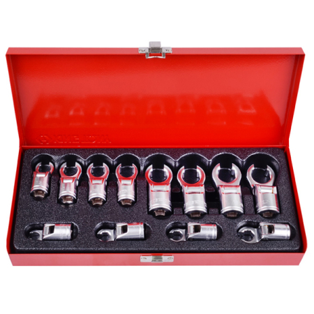 Набор ключей разрезных с шарниром 8-19 мм 12 предметов, King Tony 3612MR