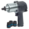 KING TONY P33411-040B Гайковерт ударный пневматический квадрат 1/2 дюйма 678 Нм + три торцевые головки