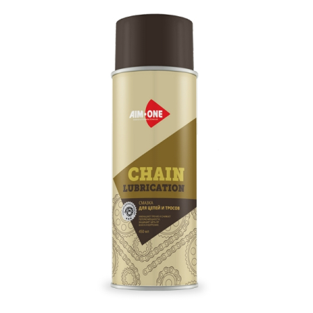 Смазка для цепей и тросов, 450 мл, аэрозоль, AIM-ONE Chain Lubrication Смазка для цепей и тросов, 450 мл, аэрозоль, AIM-ONE Chain Lubrication