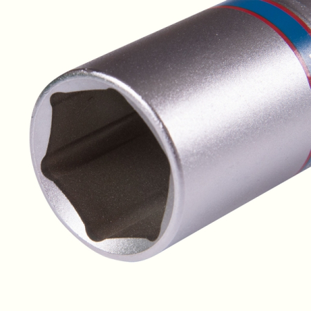 KING TONY 76C1111M Головка для шуруповерта шестигранная 1/4", 11 мм, экстраглубокая, L=110 мм