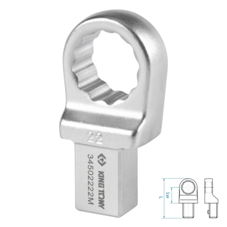 Насадка накидная серии FIT, 22 мм, 14x18 мм KING TONY 34502222M