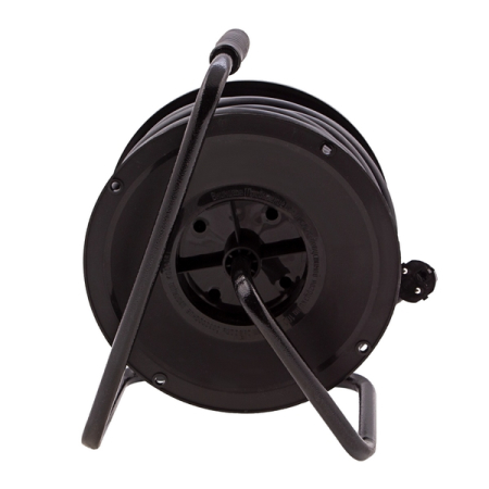 Удлинитель силовой 50 м, 16А, тип УХ10, ПВС, усиленный, на кабельной катушке, 4 розетки без заземления, Сибртех 95870