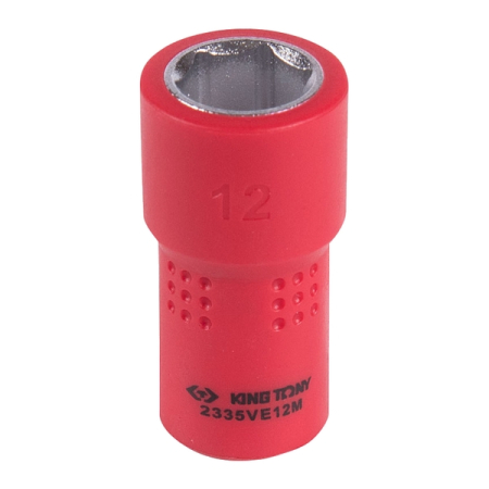 KING TONY 2335VE12M Головка торцевая диэлектрическая шестигранная 1/4”, 12 мм