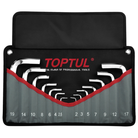 Набор Г-образных шестигранников 2-19 мм, 14 предметов TOPTUL GPAQ1401