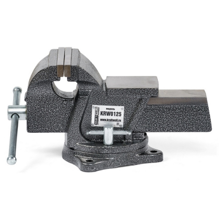 Тиски слесарные вращающиеся 125 мм KraftWell KRW0125