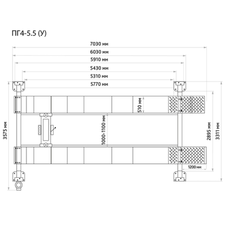 Подъемник 4-стоечный электрогидравлический, 5.5 т, для сход-развала, траверса, СТАНКОИМПОРТ ПГ4-5.5 (У) (380В) Подъемник 4-стоечный электрогидравлический, 5.5 т, для сход-развала, траверса, СТАНКОИМПОРТ ПГ4-5.5 (У) (380В)