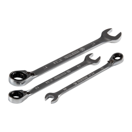 KING TONY 122A06MR01 Набор комбинированных трещоточных ключей, 8-17 мм, 6 предметов