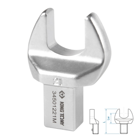 Насадка рожковая серии FIT, 21 мм, 14x18 мм KING TONY 34501221M