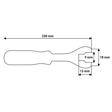 Съемник клипс обшивки 230 мм HOEGERT HT8G393