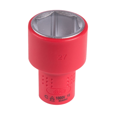 KING TONY 4335VE27M Головка торцевая диэлектрическая шестигранная 1/2”, 27 мм