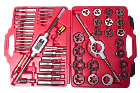 Набор метчиков и плашек 51 предмет в кейсе JTC