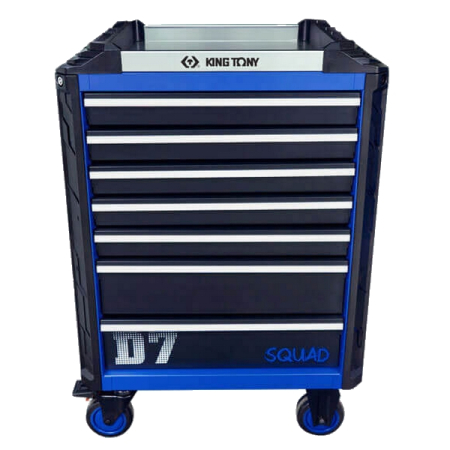 KING TONY 87SQ31-7B-BK Тележка инструментальная SQUAD D7, 7 ящиков