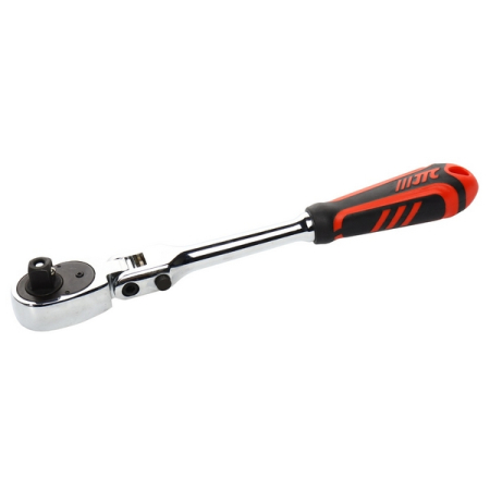 Ключ трещотка 1/2" 72 зуба 278 мм шарнирный, резиновая рукоятка JTC-7324A