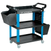 Nordberg T3B Тележка инструментальная, 3 пластиковые полки, синяя