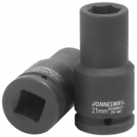 Головка торцевая ударная глубокая 6-гранная 3/4"DR, 21 мм, Jonnesway, S03AD6121