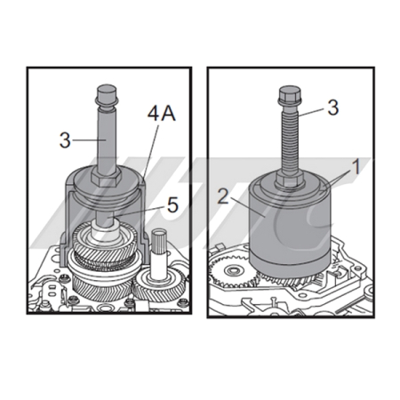 Набор инструментов для демонтажа синхронизатора КПП VAG JTC-6880