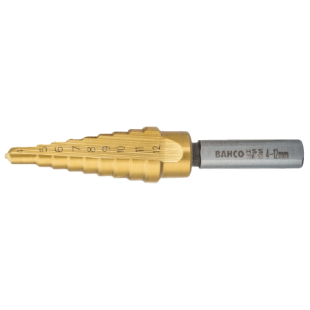 BAHCO 228-SD Сверло ступенчатое по металлу HSS-TiN 4-12 мм