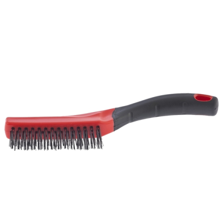 Щетка металлическая зачистная, трехрядная, двухкомпонентная рукоятка, Matrix 74833