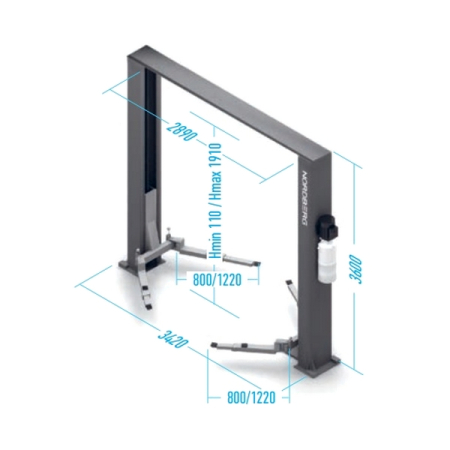 Nordberg N4120HE-4G Подъемник автомобильный 2-стоечный электрогидравлический 4 т, электростопора, 380V, серый Nordberg N4120HE-4G Подъемник автомобильный 2-стоечный электрогидравлический 4 т, электростопора, 380V, серый