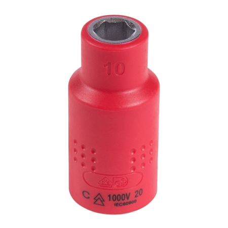 KING TONY 4335VE10M Головка торцевая диэлектрическая шестигранная 1/2”, 10 мм