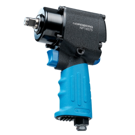 NORDBERG NP14075K Пневмогайковерт ударный 1/2", 680 Нм, укороченный, с 3 головками в кейсе