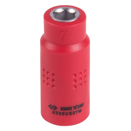 KING TONY 2335VE07M Головка торцевая диэлектрическая шестигранная 1/4”, 7 мм