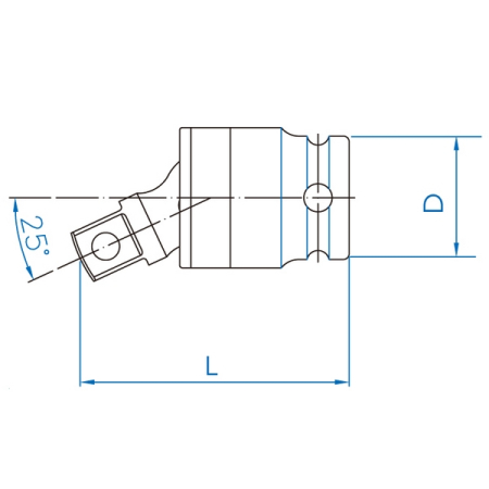 KING TONY 3796P Кардан ударный 3/8 дюйма, с шариковым фиксатором