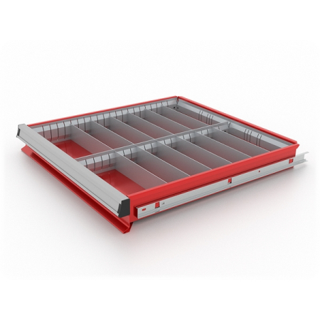 Комплект разделителей ящика тумбы инструментальной Premium, 14 ячеек, Ferrum 15.003