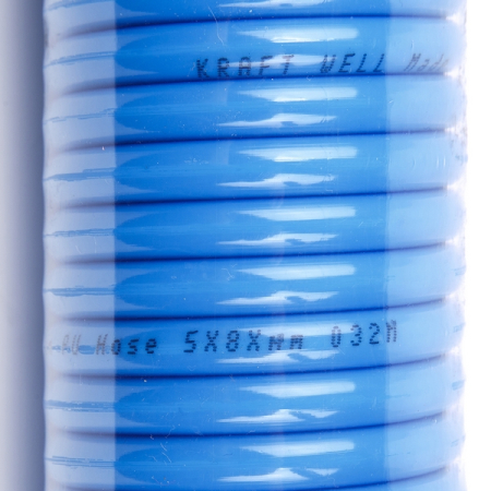 Шланг воздушный полиуретановый, спиральный D5x8 мм, 6 м KraftWell KRW-HC050806