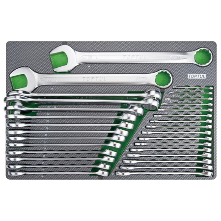 Набор комбинированных ключей 6-38 мм, 30 пр., в ложементе TOPTUL GED3025