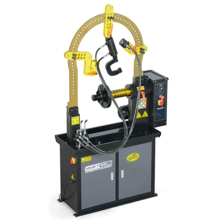 Станок для правки литых дисков, один цилиндр, ручное вращение, 380В, KraftWell KRW-RS28M