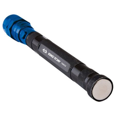 KING TONY 79833 Фонарь светодиодный, телескопический, магнит, 3 элемента, 4хLR44