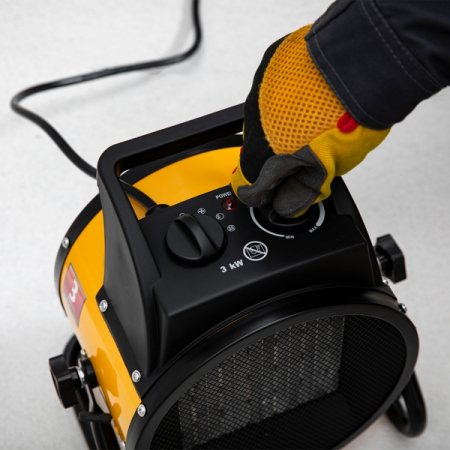 Тепловая пушка электрическая, керамический нагреватель, 230 В, 150 м3/ч, 3 кВт Denzel DHC 3-150