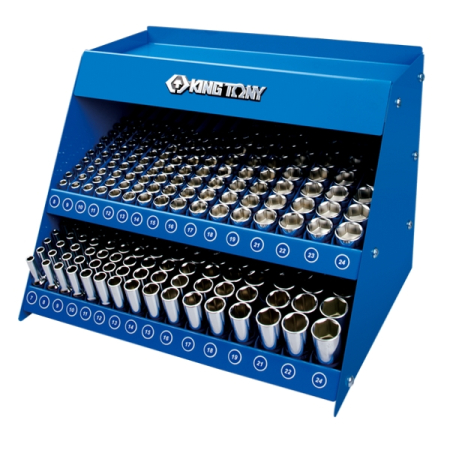 KING TONY 3568MR Стенд с торцевыми головками 3/8 дюйма, 8-24 мм, серия 3335M, 3235M, 268 предметов