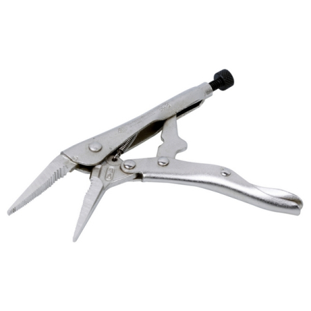 KING TONY 6315-06 Зажим с фиксатором 165 мм прямые удлиненные губки