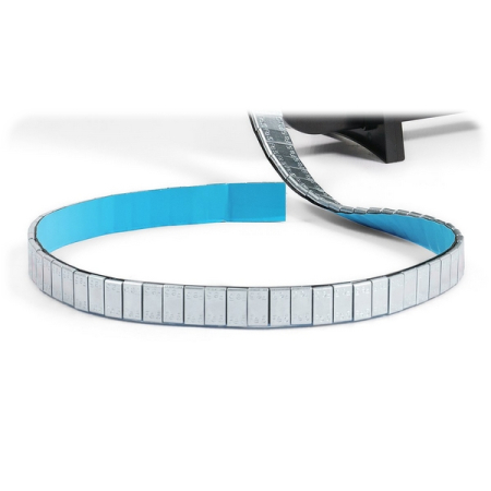 Грузики балансировочные самоклеящиеся 1000x5г, прямые, пластиковая кассета, KraftWell KRW-WS051KPC