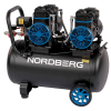 NORDBERG NCEO50/500 Компрессор поршневой безмасляный 220В, ресивер 50л, 500л/мин