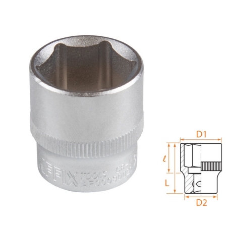 Головка торцевая стандартная шестигранная 3/8", 21 мм, AFFIX AF00030021