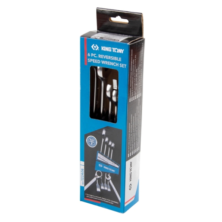 KING TONY 122A06MR Набор комбинированных трещоточных ключей, 10-19 мм, 6 предметов