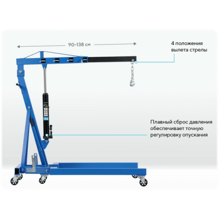 NORDBERG N3707 Кран гидравлический складной, 680 кг, под паллеты