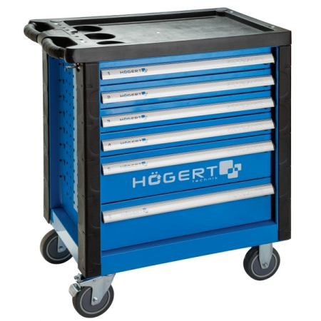 Набор инструментов в тележке, 214 предметов, HOEGERT HT7G056