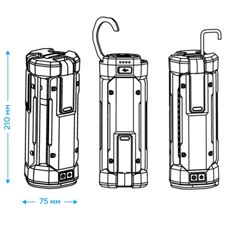 NORDBERG 1921 Фонарь светодиодный аккумуляторный складной 3,6В